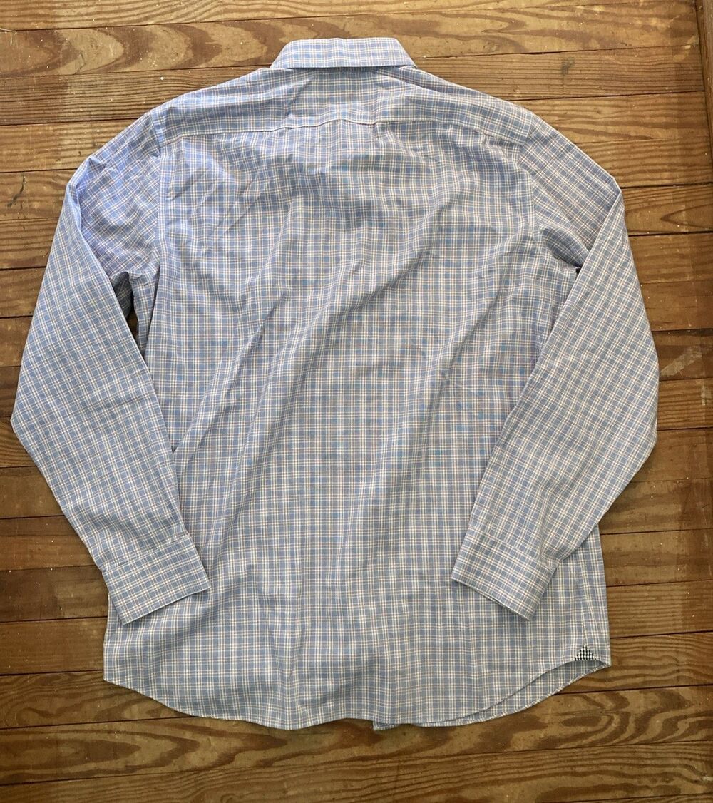 Banana Republic Men's L Camden Fit Non-Iron Button Up Plaid Long Sleeve Shirt - Picture 3 of 13